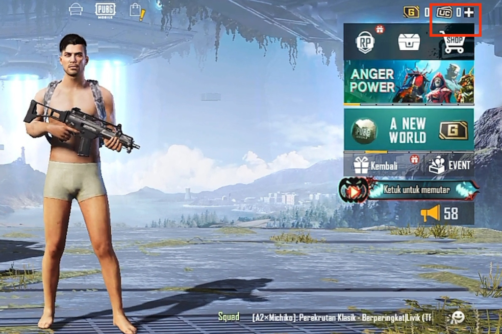 cara top up PUBG dari aplikasi game